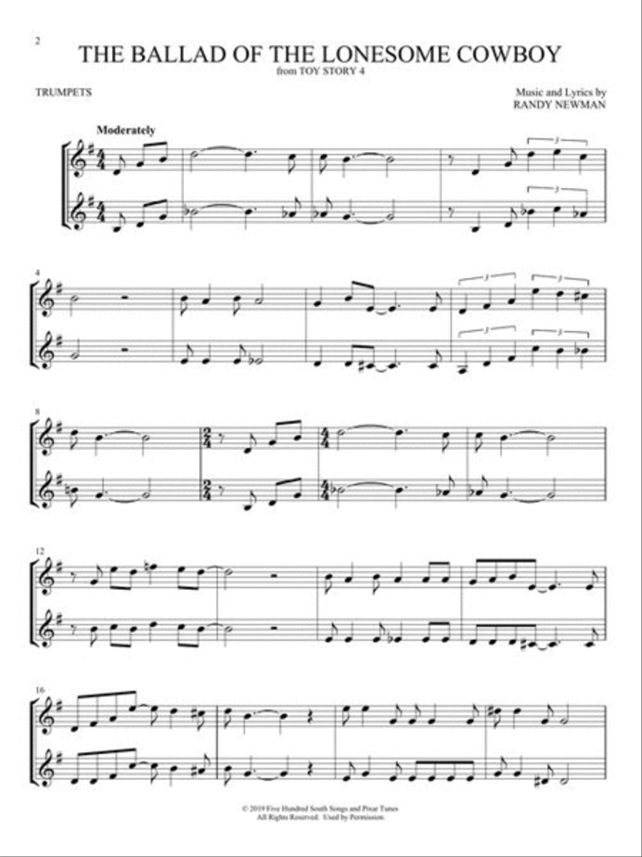 Disney Favorites for Two Trumpet Duet scores gallery preview page 4