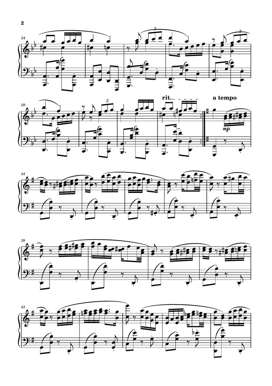 Por una cabeza Piano Solo scores gallery preview page 2