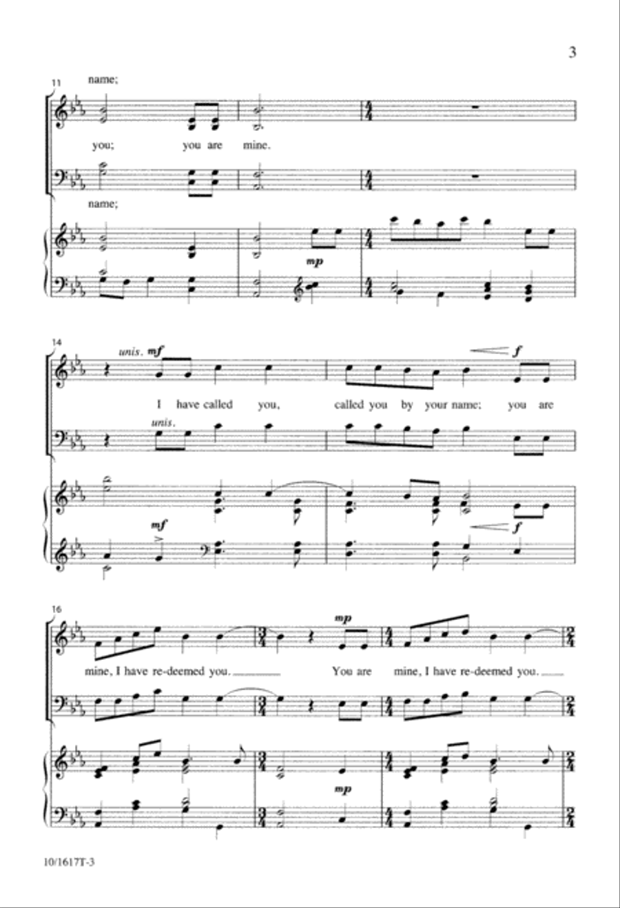 I Have Called You by Your Name 4-Part scores gallery preview page 3
