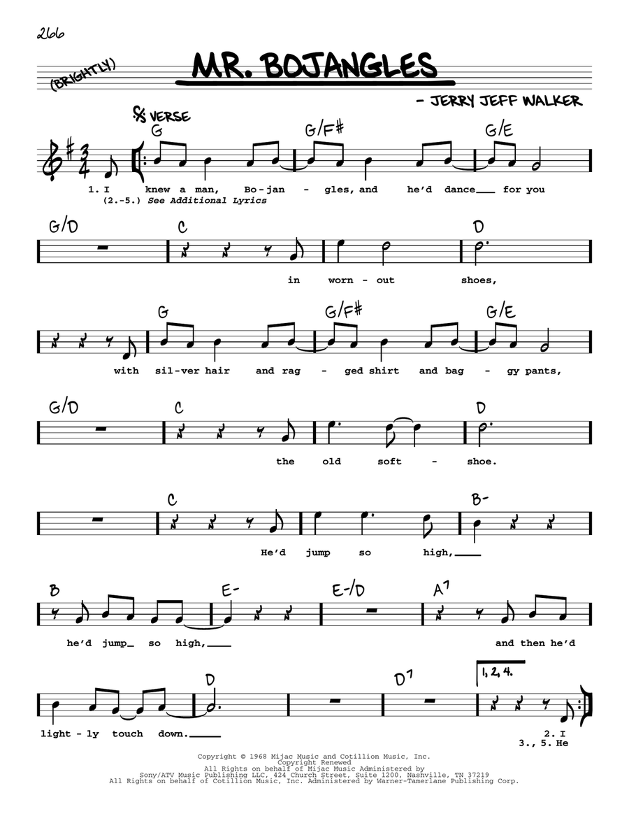 Mr. Bojangles (High Voice) High Voice scores gallery preview page 1