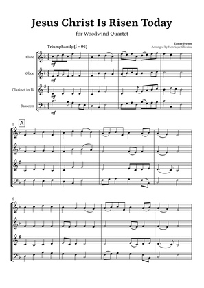 Jesus Christ Is Risen Today (for Woodwind Quartet) - Easter Hymn