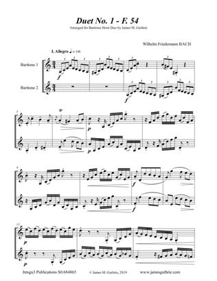 WF Bach: Duet No. 1 for Baritone Horn Duo