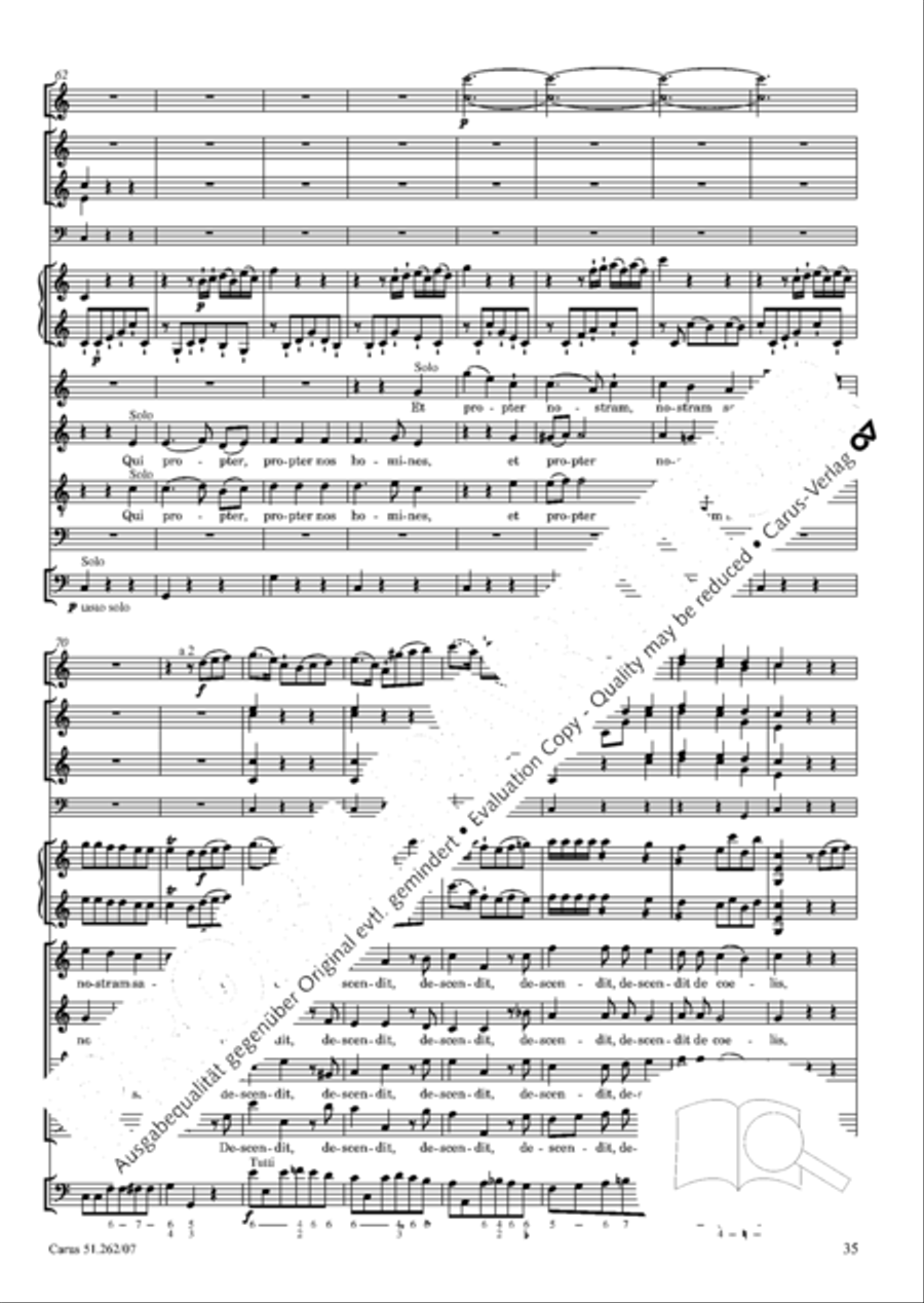 Missa longa in C major (Missa longa in C) 4-Part scores gallery preview page 36