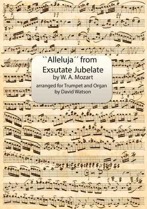 Book cover for Alleluja from ``Exsulate, Jubilate.´´ for Trumpet and Organ
