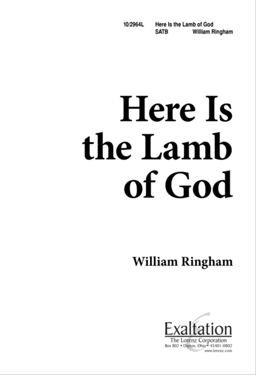 Here is the Lamb of God 4-Part scores gallery preview page 1