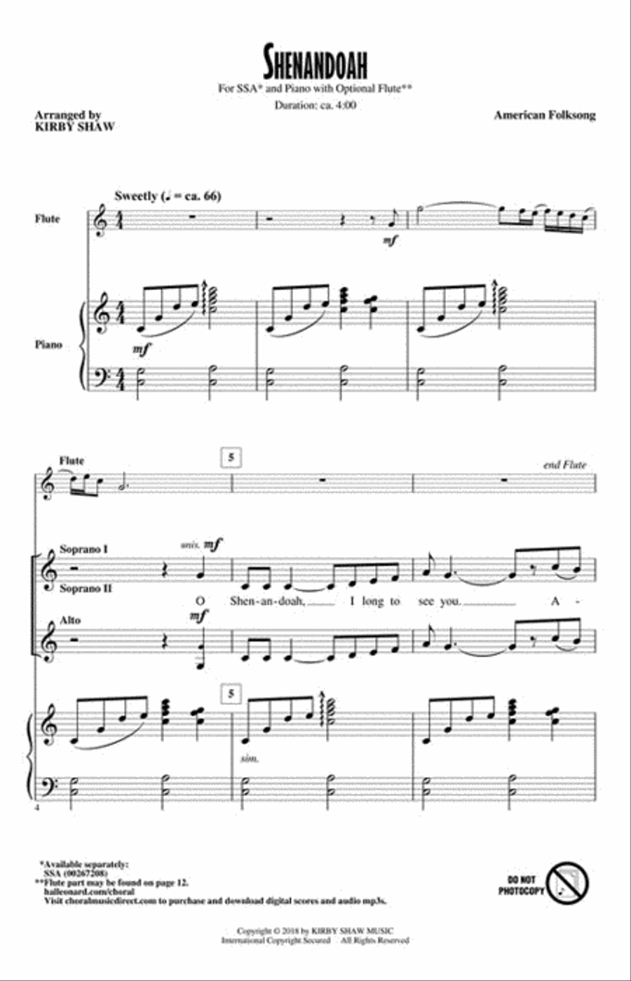 Shenandoah Shenandoah SSA scores gallery preview page 2