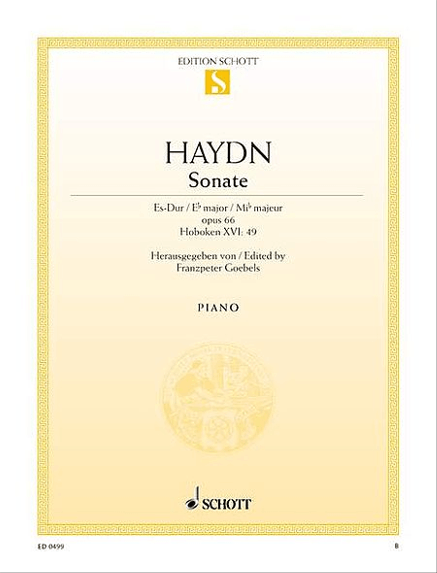 Sonata in E-flat Major, Hob 16:49 Piano Solo scores gallery preview page 1