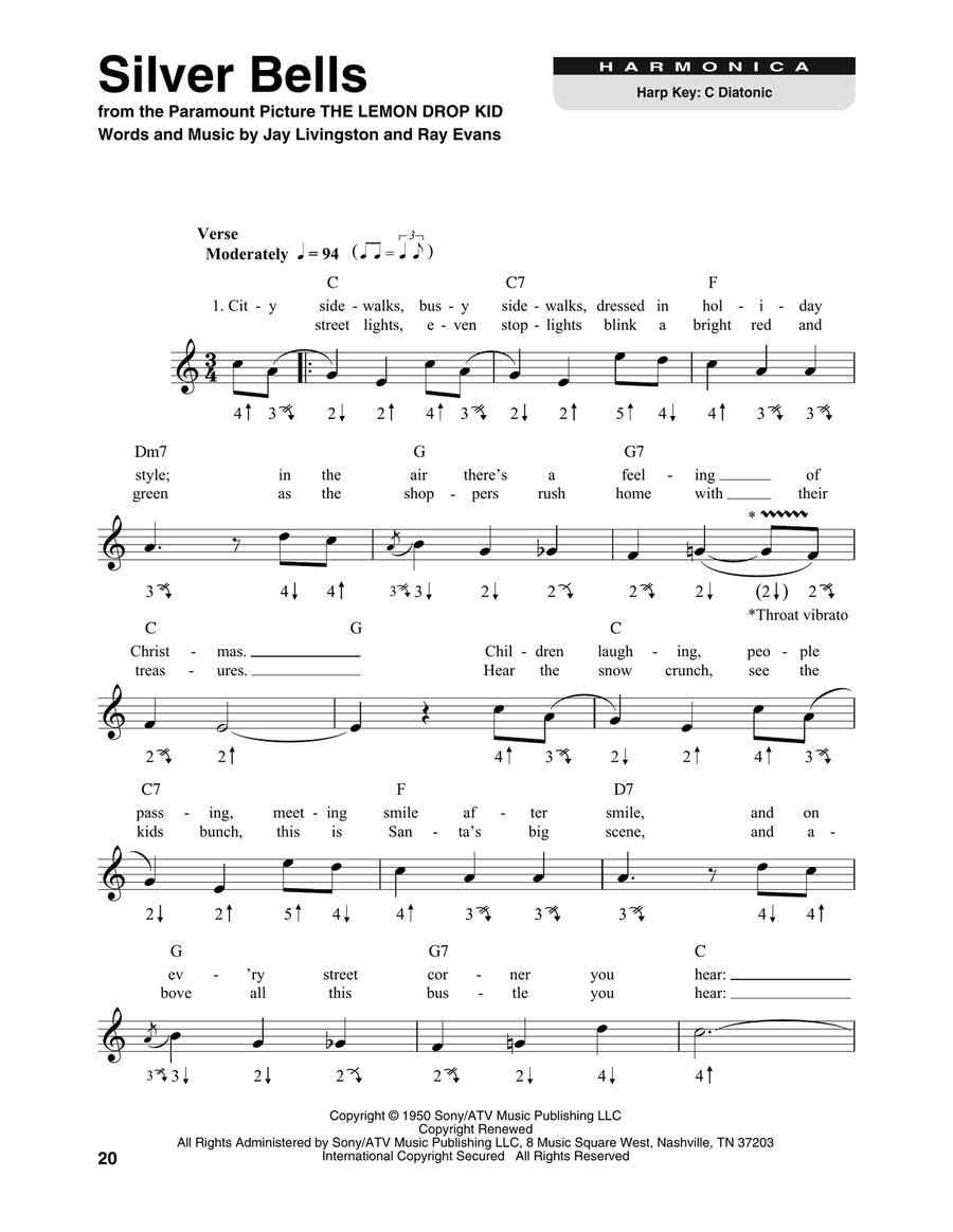Silver Bells Silver Bells Harmonica scores gallery preview page 1