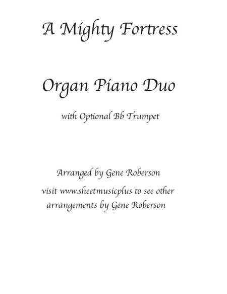 A Mighty Fortress Organ Piano Duet