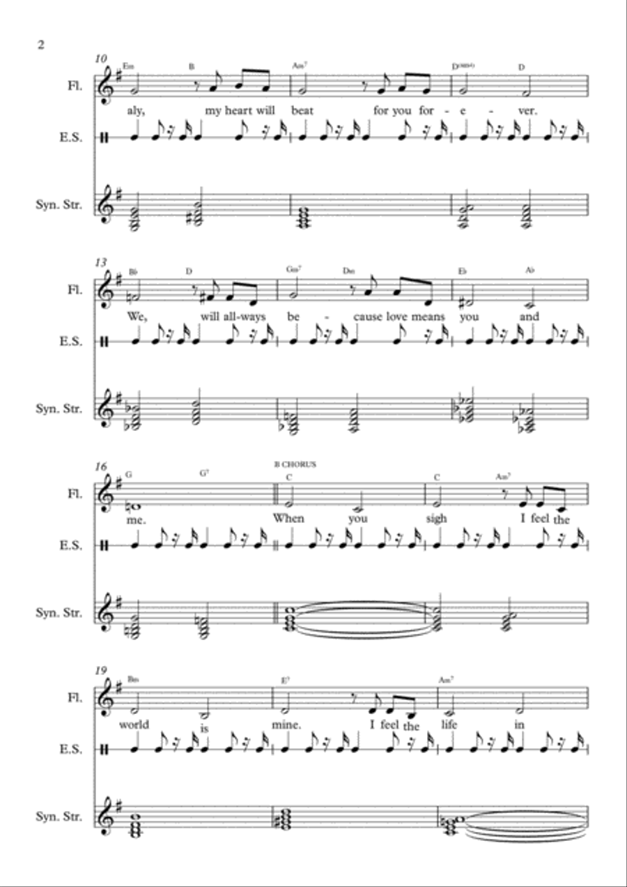 THE POWER OF LOVE - 3 pages Small Ensemble scores gallery preview page 2