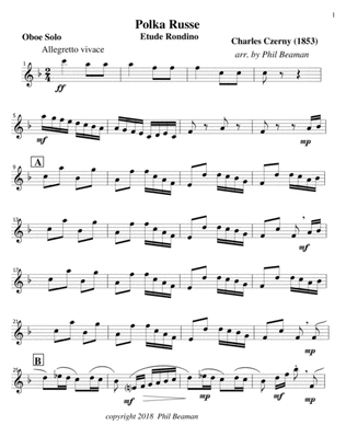 Polka Russe-Czerny-Oboe Solo