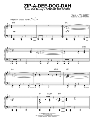 Book cover for Zip-A-Dee-Doo-Dah (from Song Of The South) [Jazz version] (arr. Brent Edstrom)