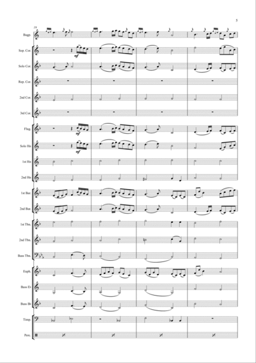 Highland Cathedral Brass Band scores gallery preview page 5