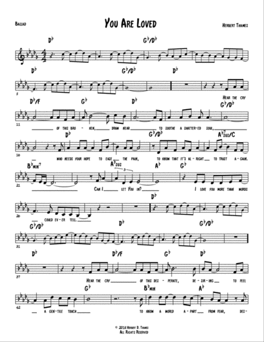 You Are Loved Piano, Vocal scores gallery preview page 2