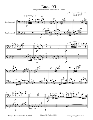 Quantz: Duetto Op. 2 No. 6 for Euphonium Duo