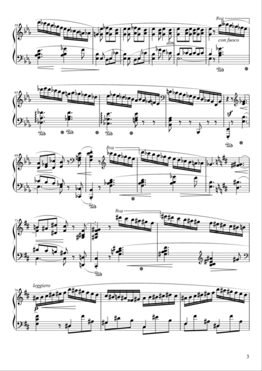Sonata No. 3, 4th Movement Piano Solo scores gallery preview page 3