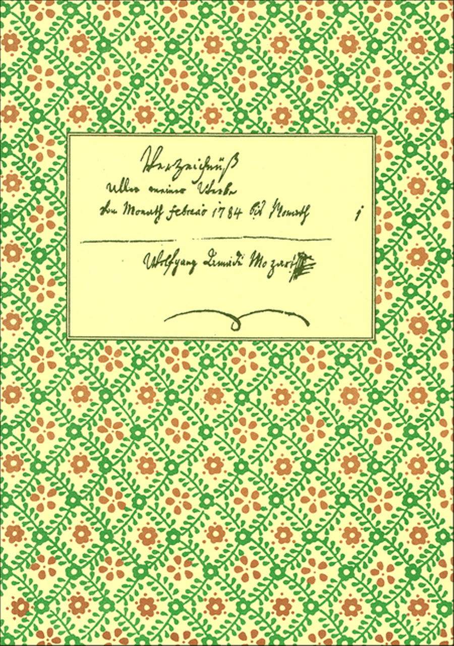 Verzeichnis aller meiner Werke (Mozart) Collection / Songbook scores gallery preview page 1
