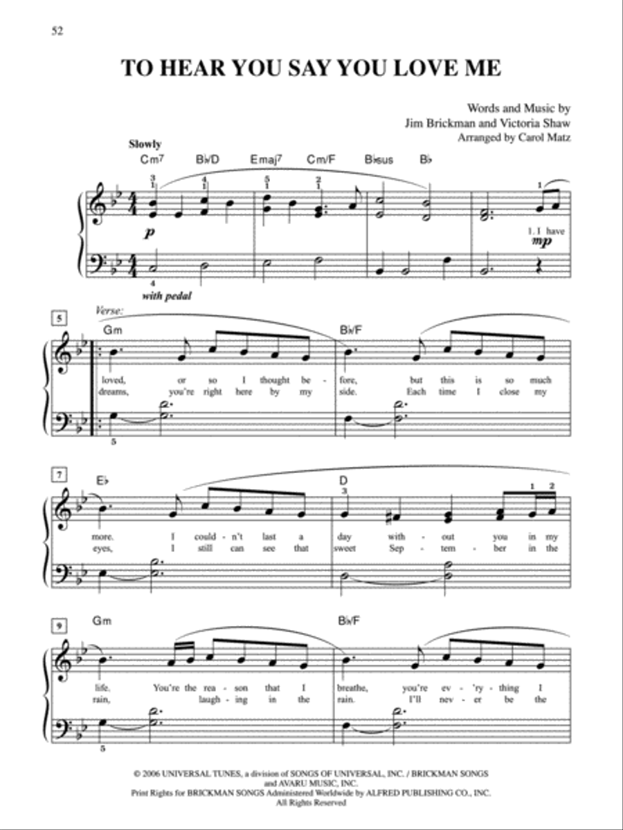 The Essential Jim Brickman Easy Piano scores gallery preview page 4