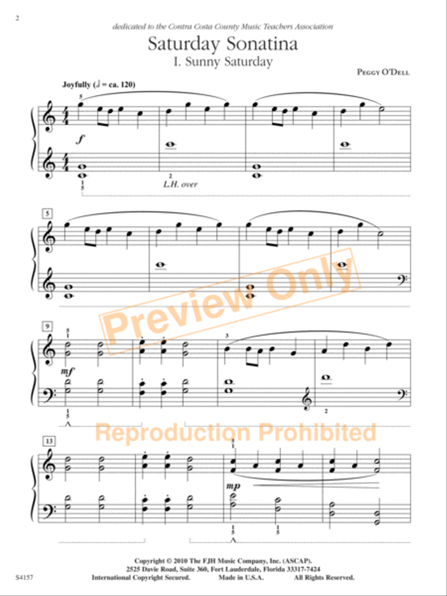 Saturday Sonatina Easy Piano scores gallery preview page 3