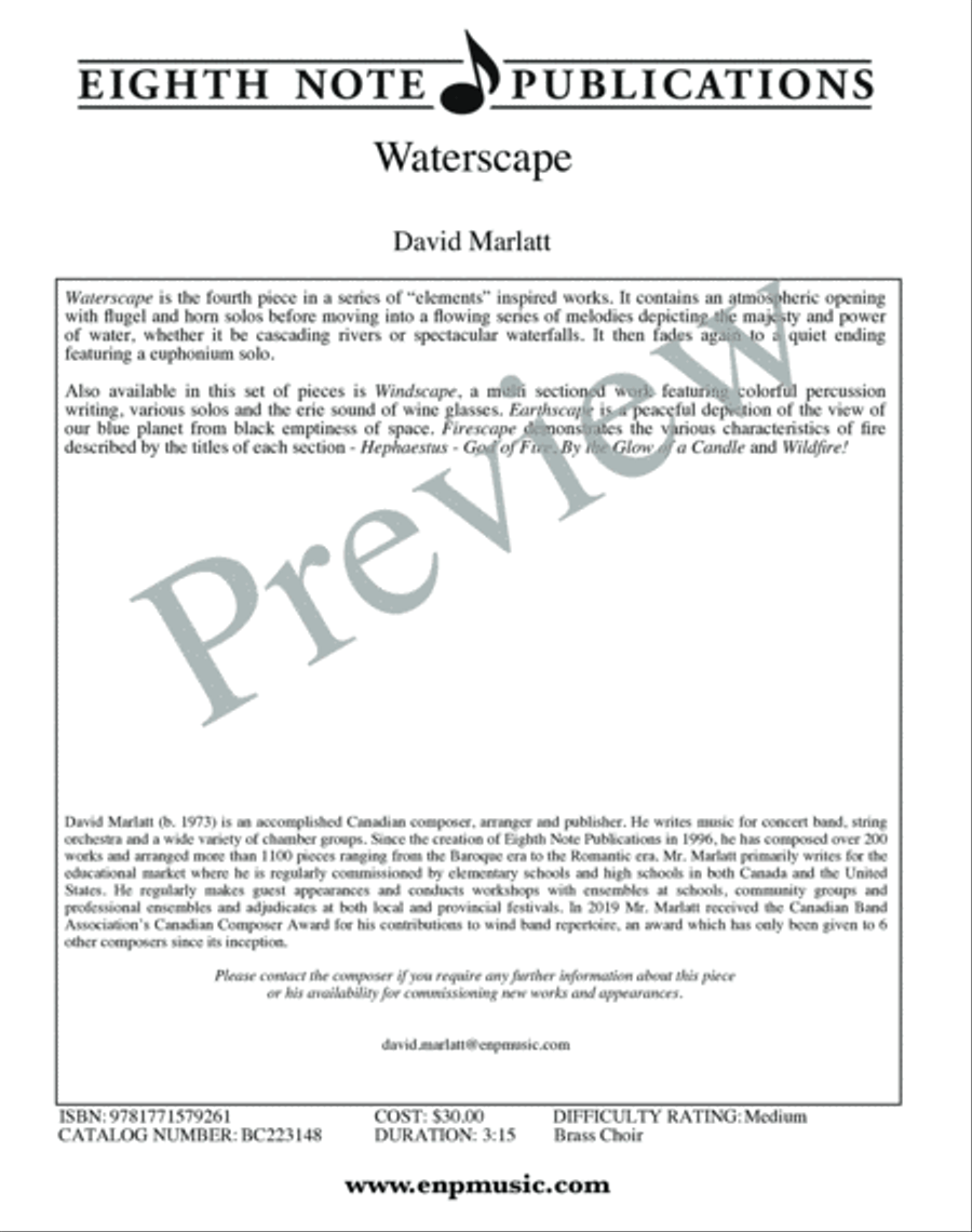 Waterscape Small Ensemble scores gallery preview page 2