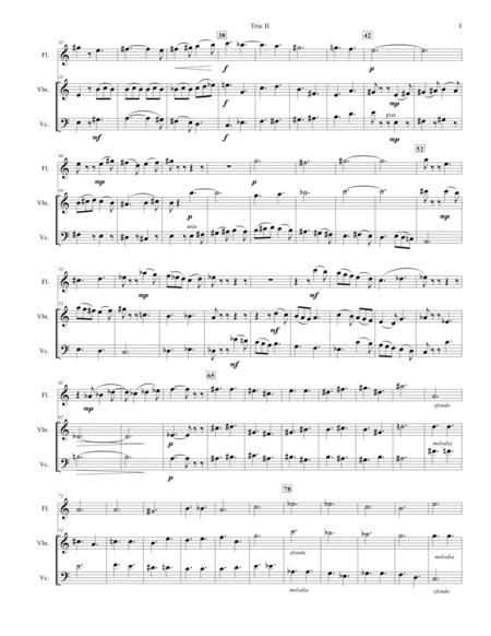 Trio II for flute, violin, and 'cello