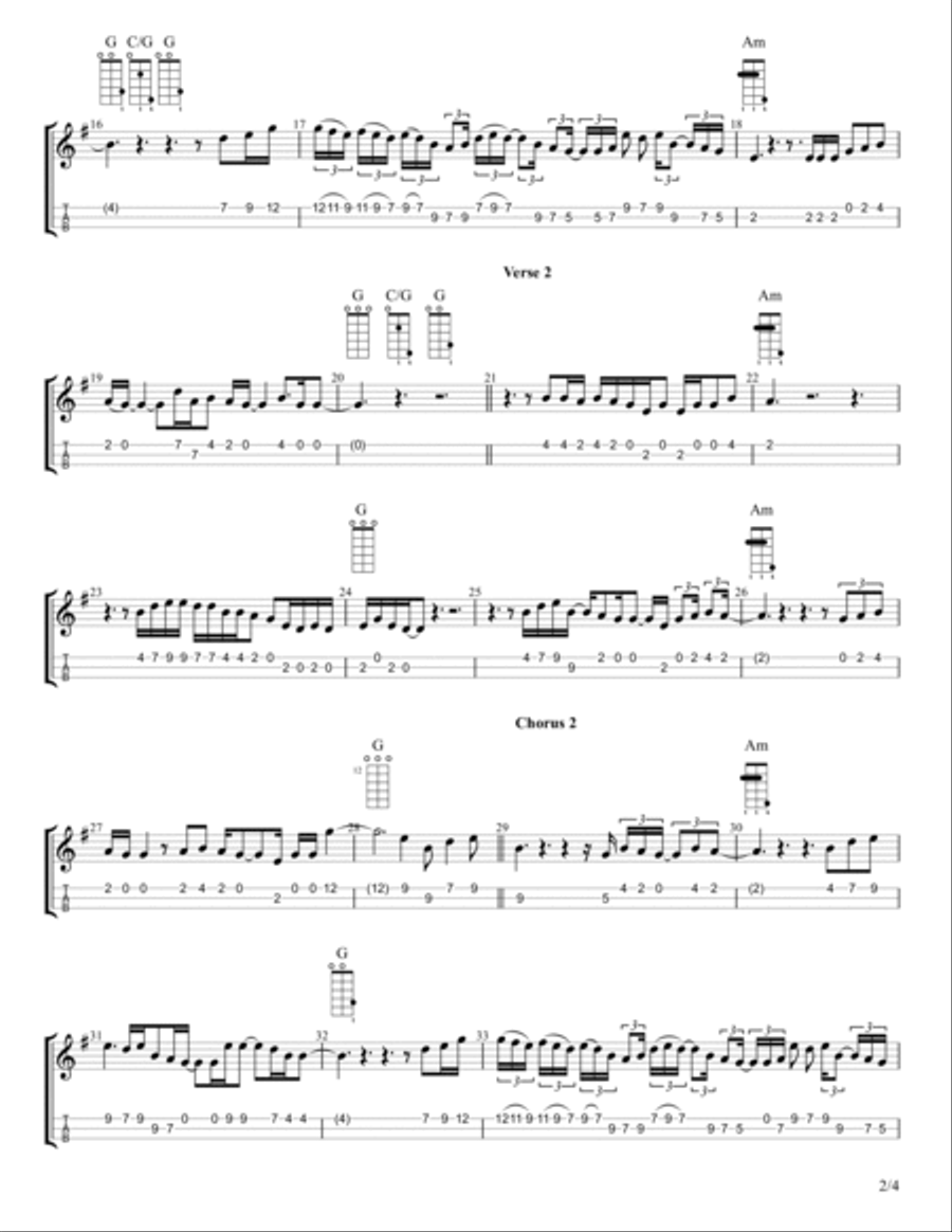 Tennessee Whiskey Guitar Tablature scores gallery preview page 3