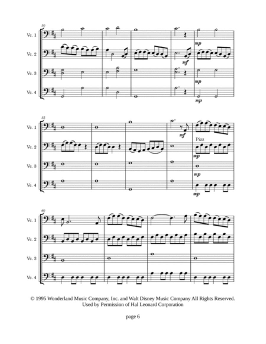 Colors Of The Wind Colors Of The Wind String Quartet scores gallery preview page 6