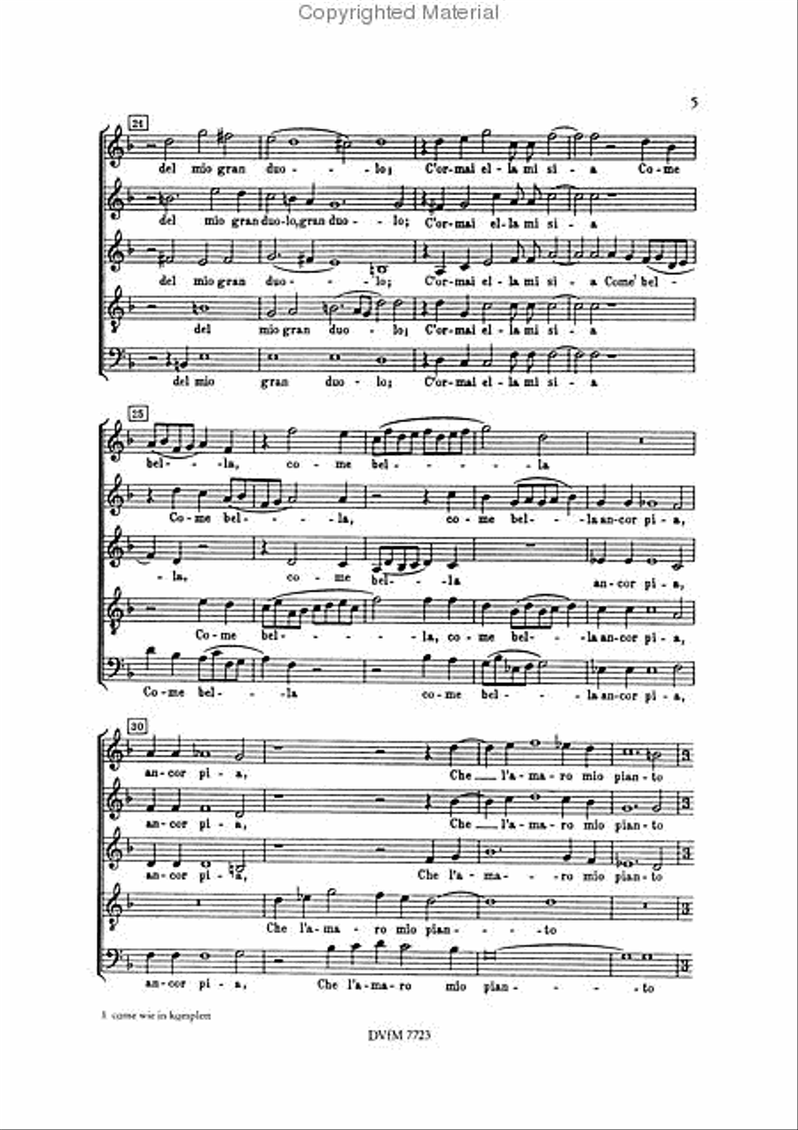 Italienische Madrigale Italienische Madrigale A Cappella scores gallery preview page 4