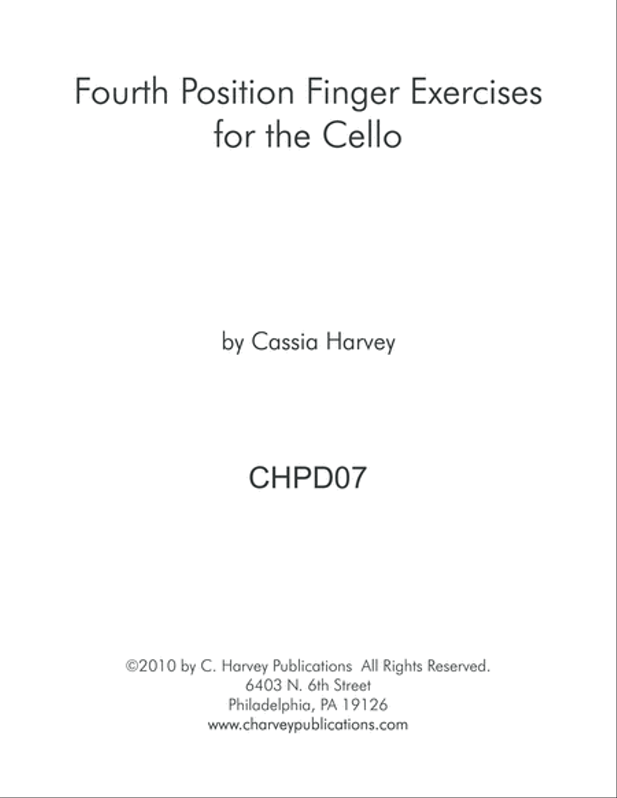 Fourth Position Finger Exercises for the Cello