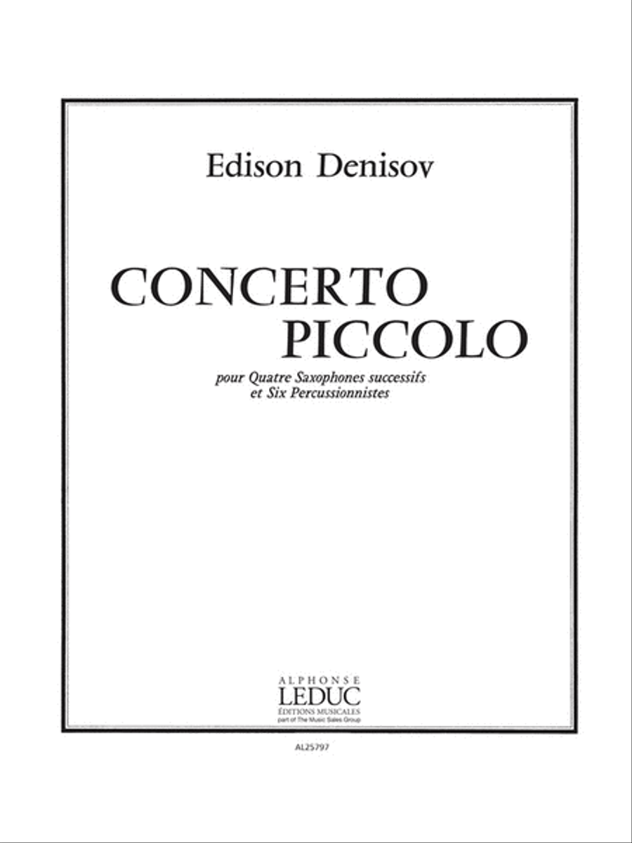 Concerto Piccolo (saxophone & Percussion) Piccolo scores gallery preview page 1