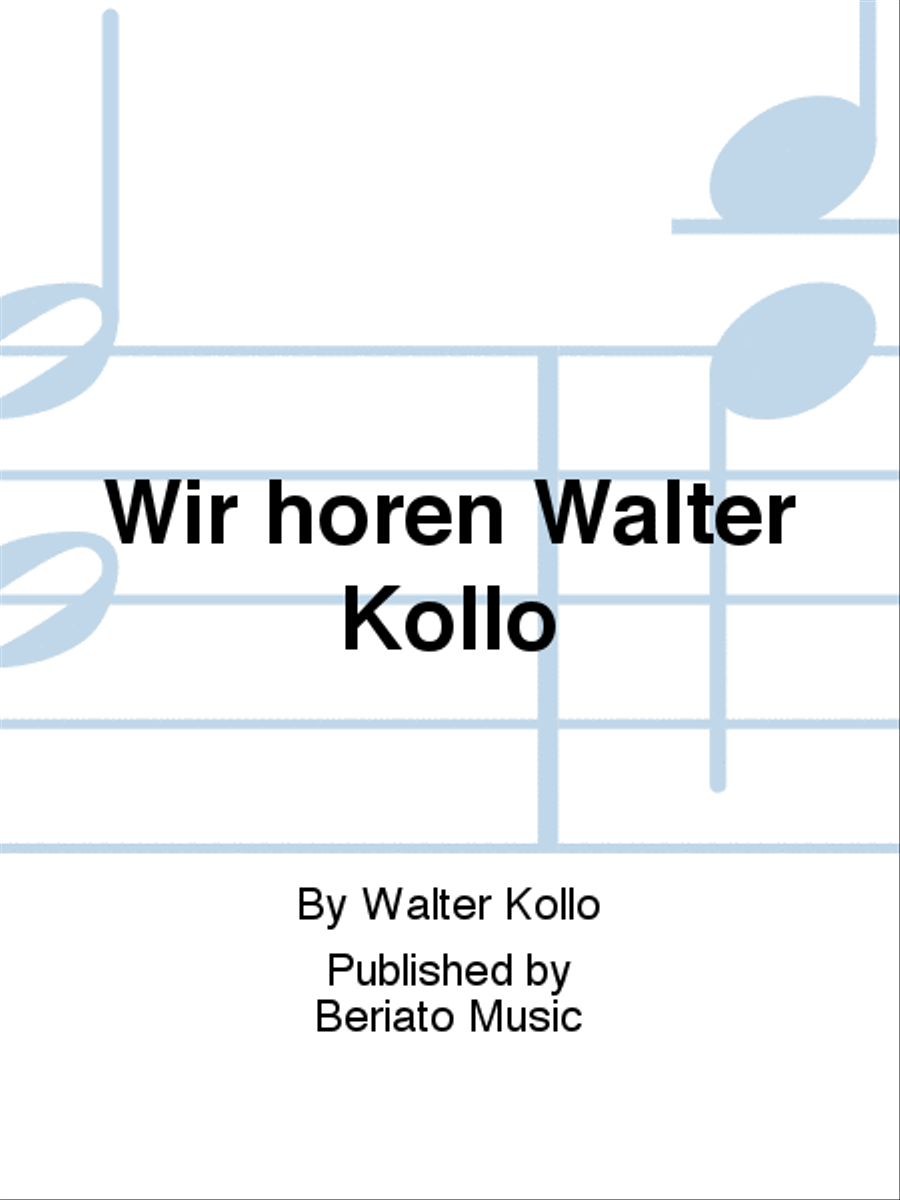 Wir hören Walter Kollo Voice Solo scores gallery preview page 1