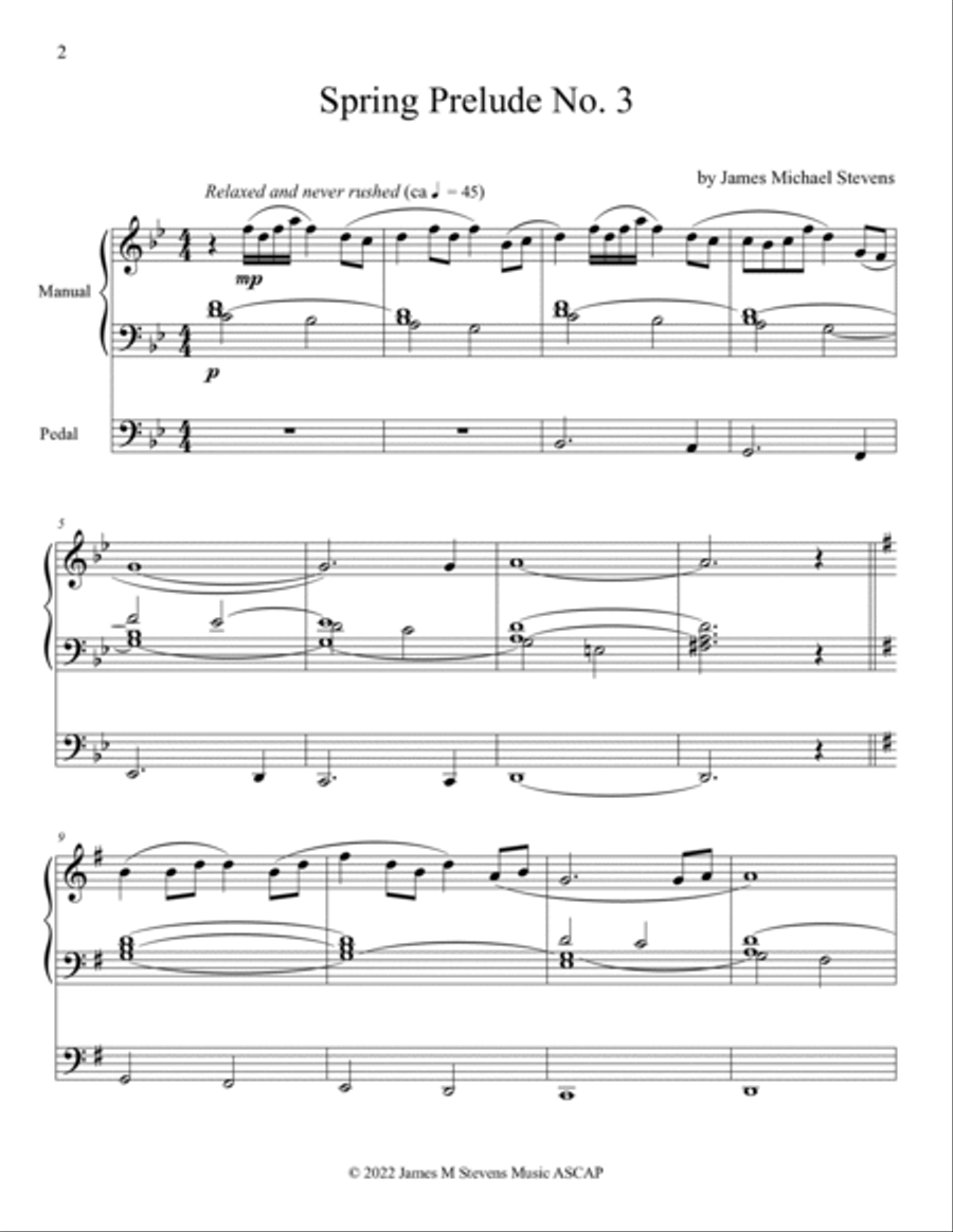 Spring Prelude No. 3 for Organ Organ Solo scores gallery preview page 2
