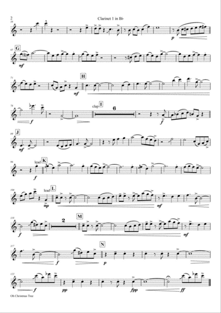 Oh Christmas tree - Oh Tannenbaum - Funky - Clarinet Trio Clarinet Trio scores gallery preview page 6