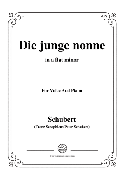Schubert-Die junge nonne in a flat minor,for voice and piano image number null