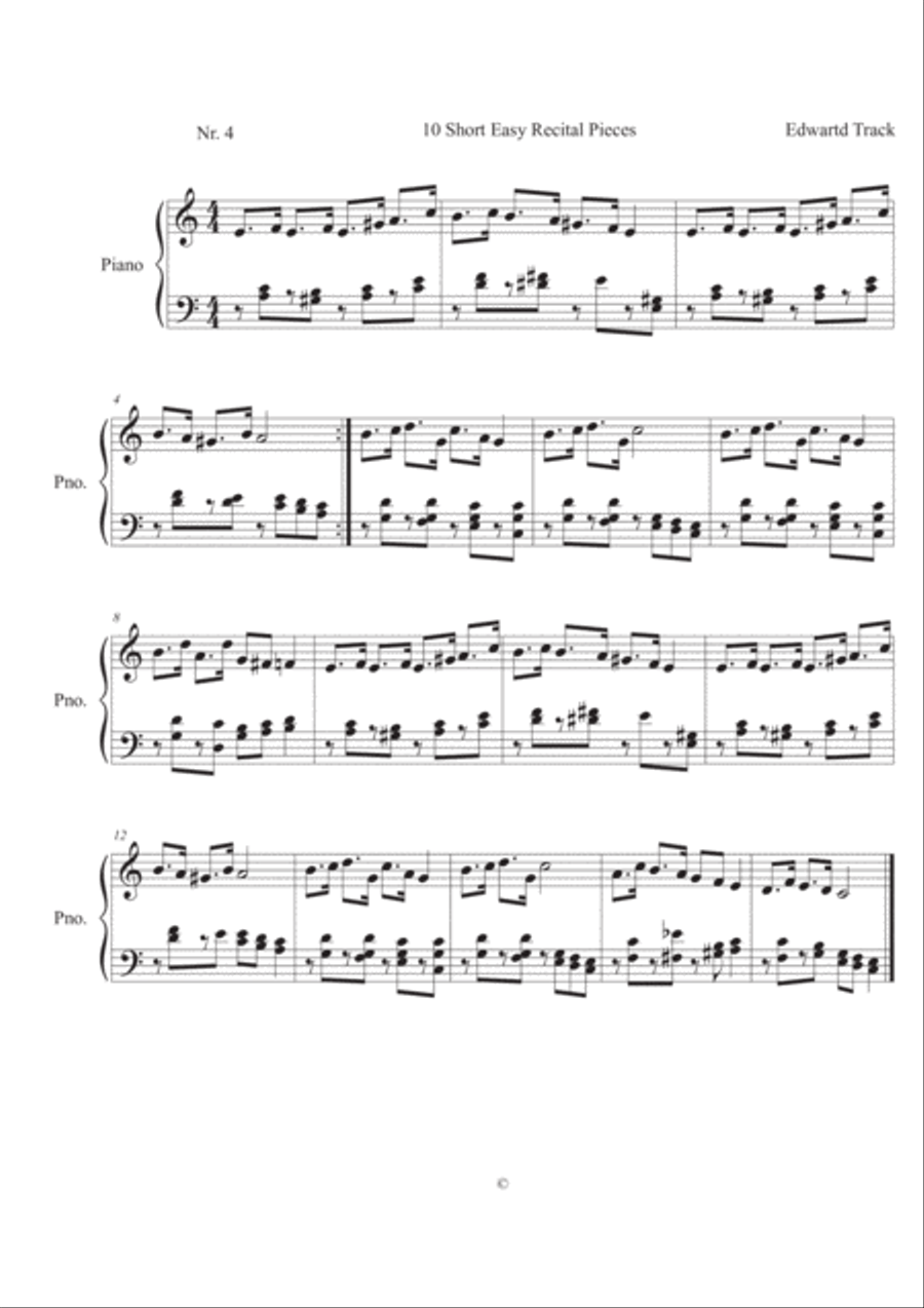 10 Short Easy Recital Pieces for Piano Piano Solo scores gallery preview page 4