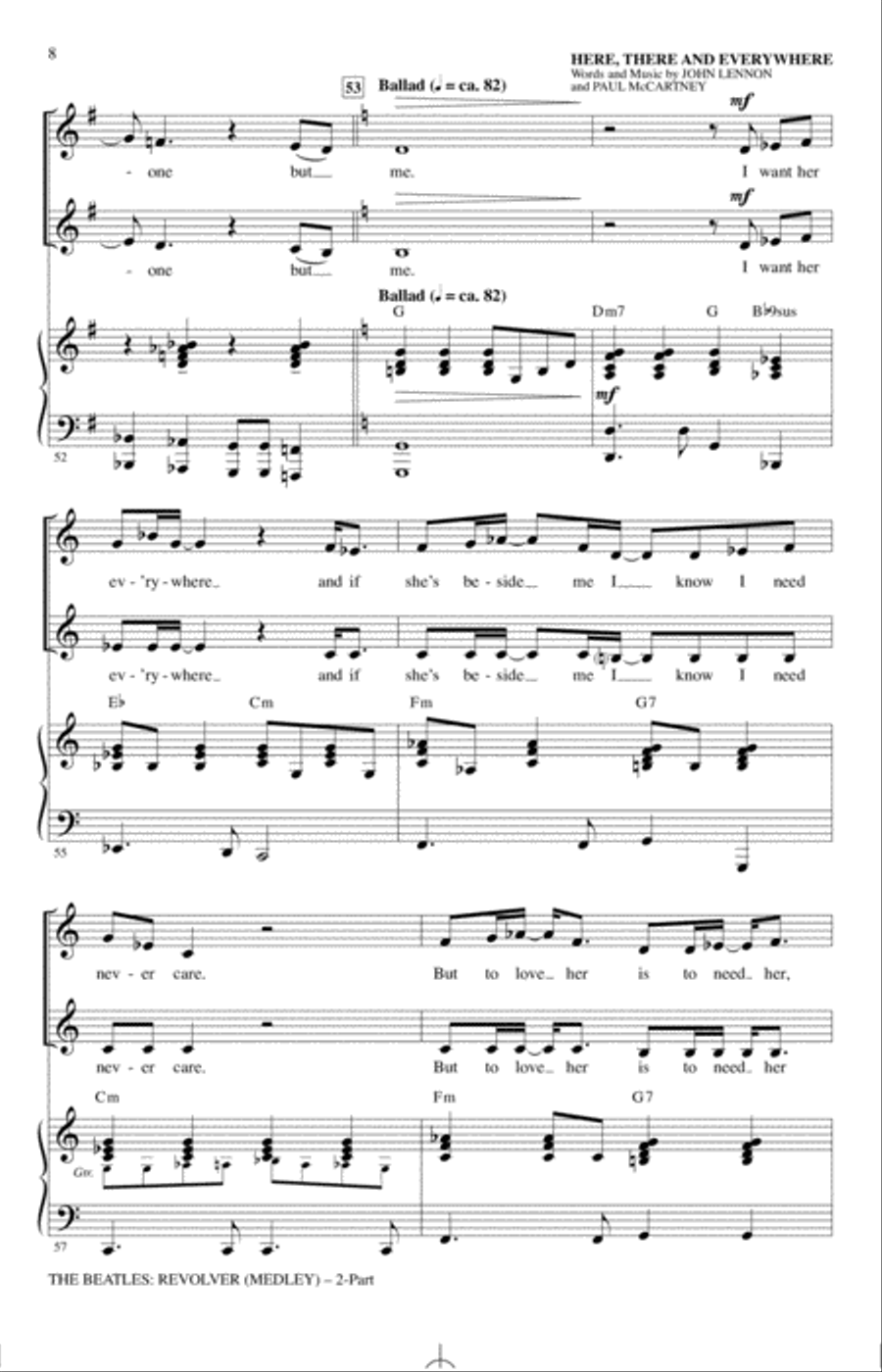 The Beatles: Revolver (Medley) (arr. Alan Billingsley) 2-Part scores gallery preview page 7