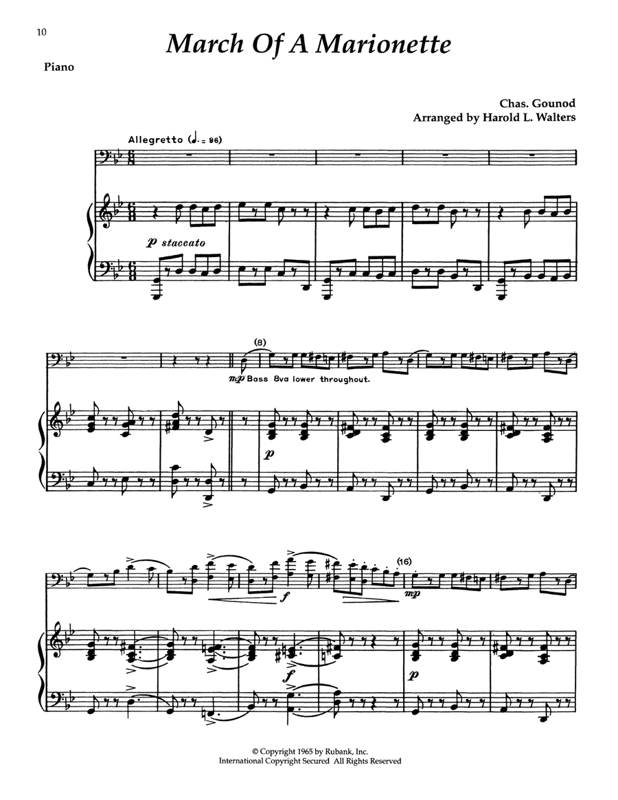 Funeral March Of A Marionette Piano scores gallery preview page 1