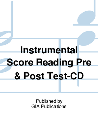 Book cover for Instrumental Score Reading Pre & Post Test-CD