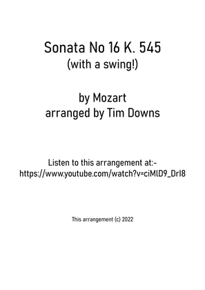Mozart Sonata No 16 K545 (with a swing!)
