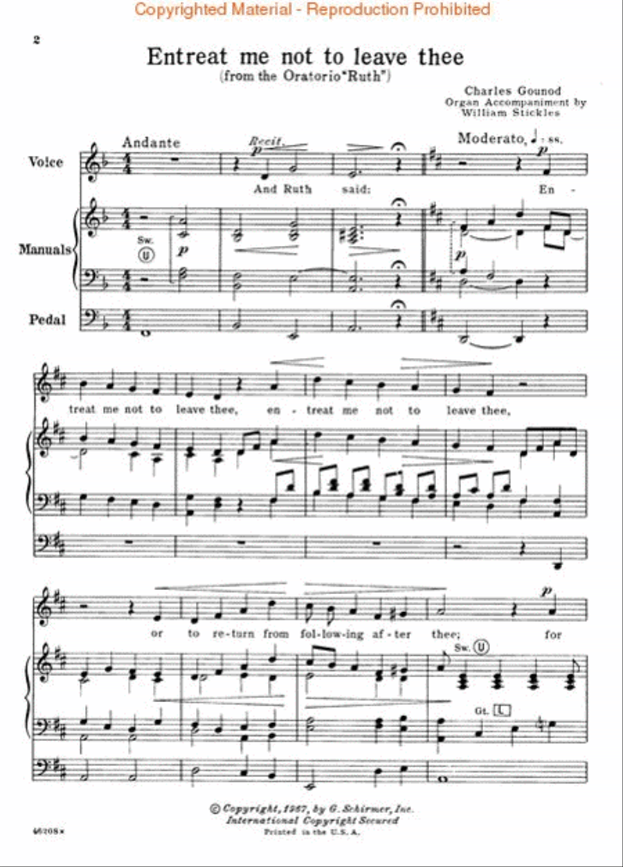 Entreat Me Not to Leave Thee (Song of Ruth) Voice scores gallery preview page 2