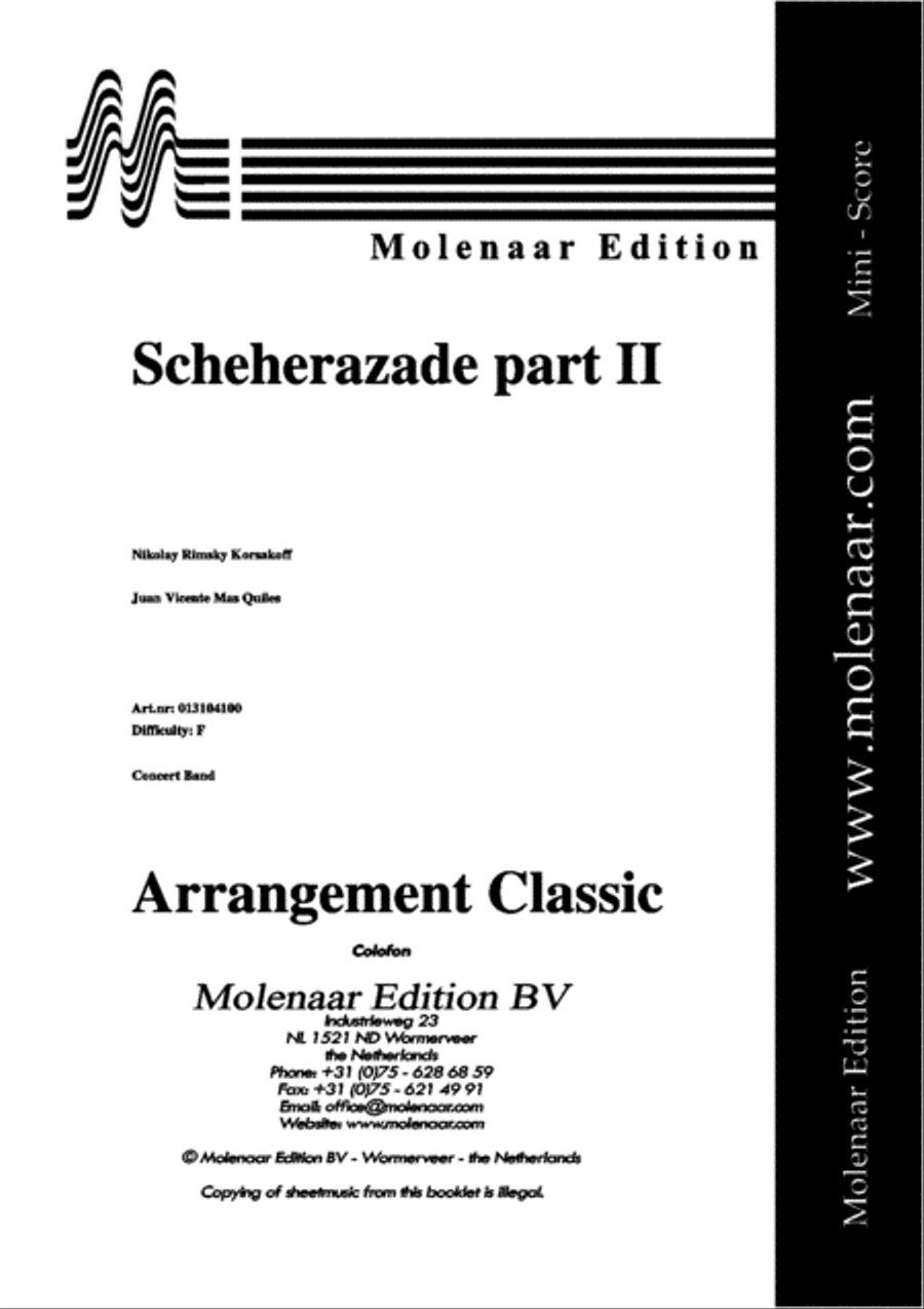 Scheherazade, Part II Concert Band scores gallery preview page 2