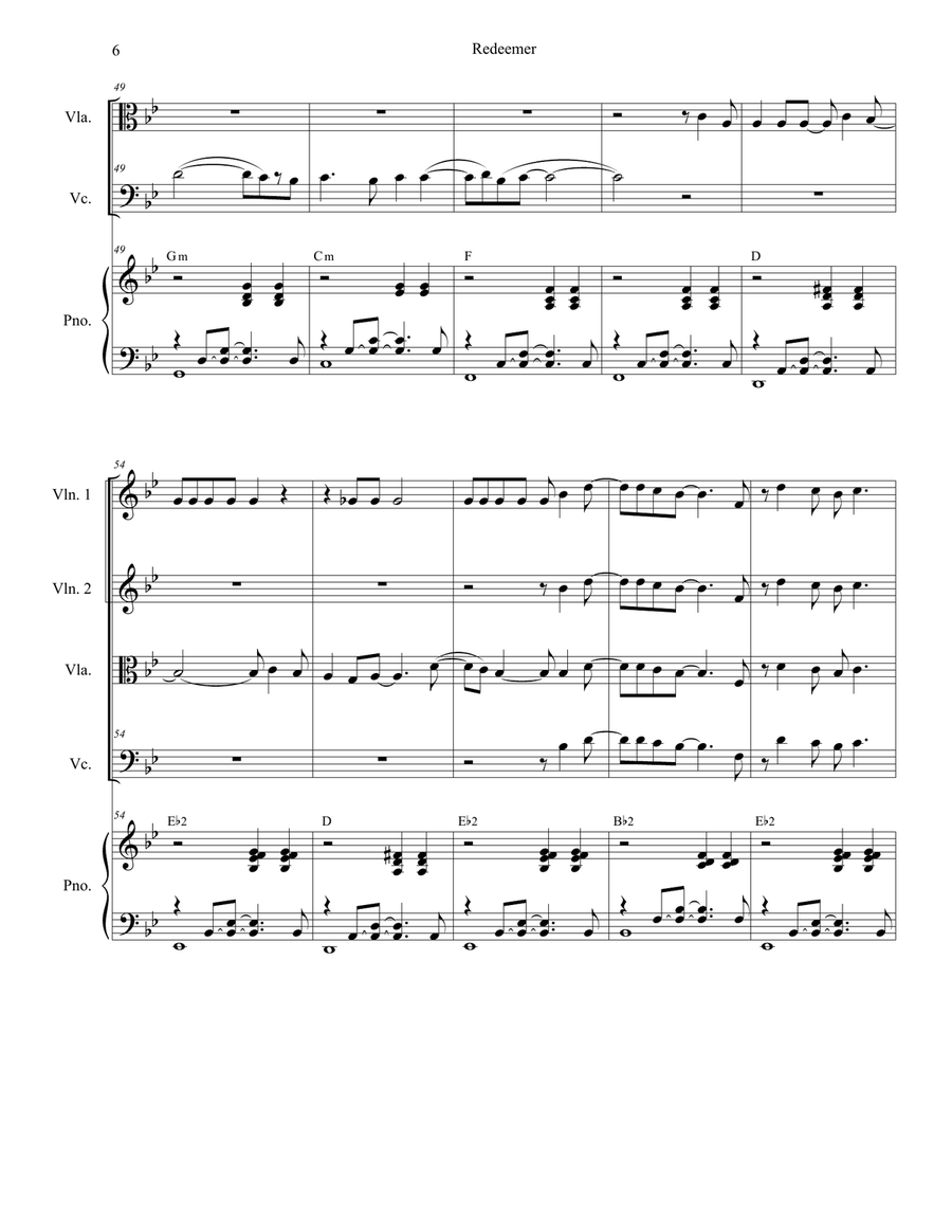 Redeemer String Quartet scores gallery preview page 6