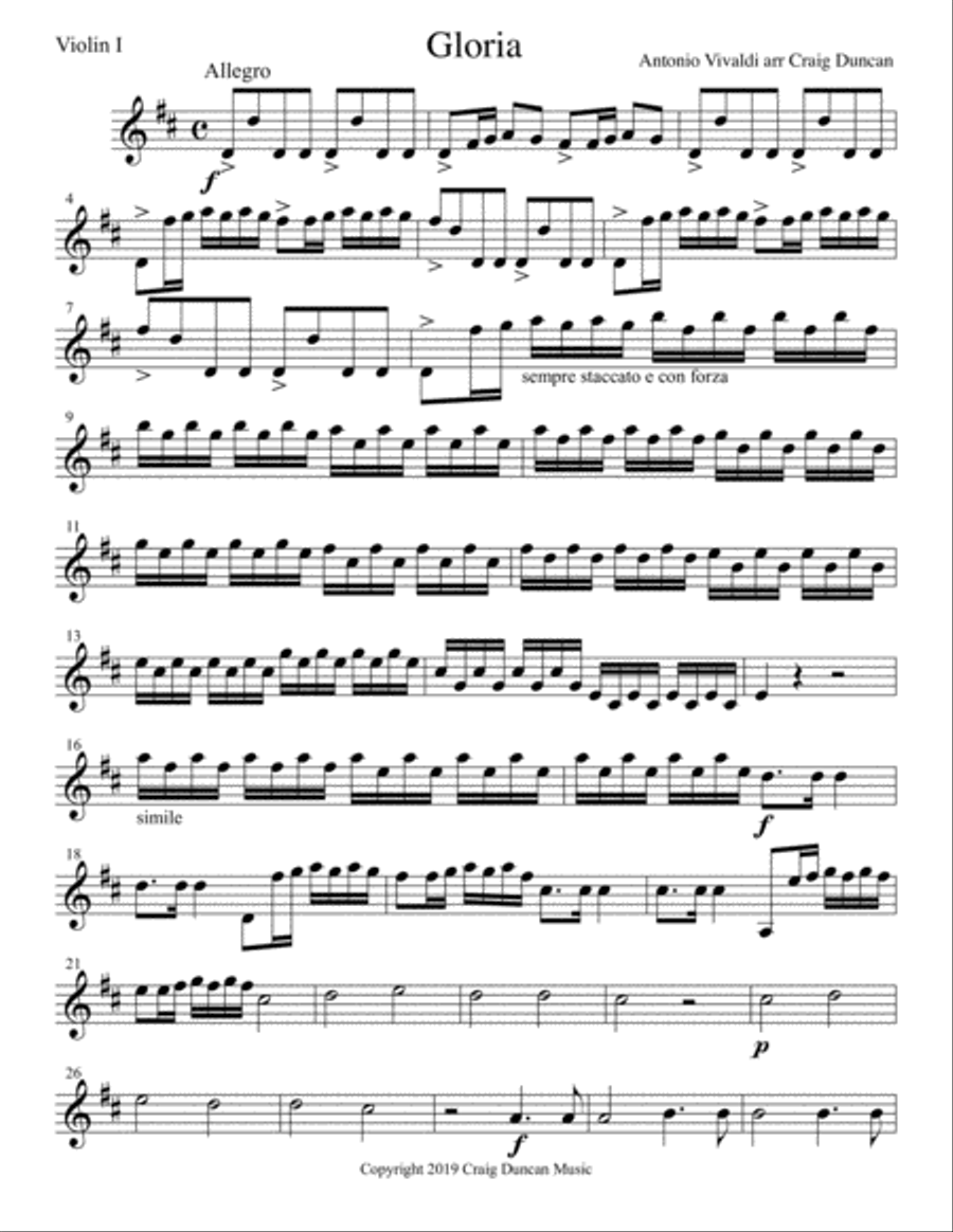 Gloria Vivaldi String Orchestra scores gallery preview page 6