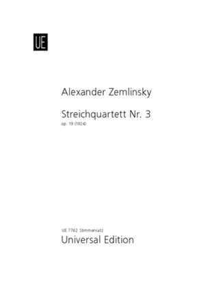 Book cover for String Quartet No. 3 Op. 19
