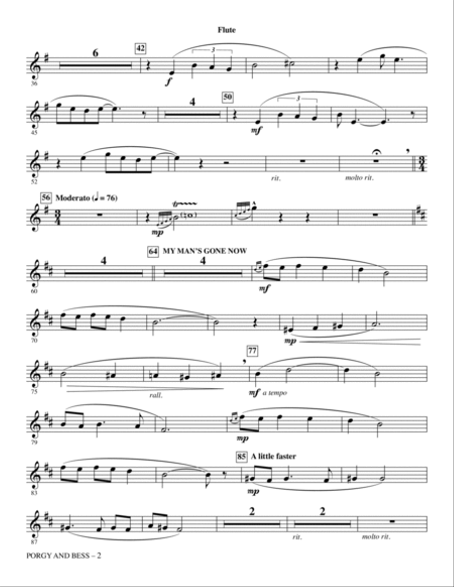 Porgy and Bess (Medley) - Flute Choir scores gallery preview page 2