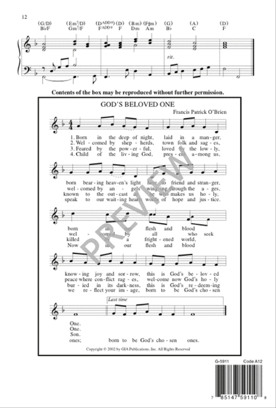 God's Beloved One God's Beloved One 3-Part scores gallery preview page 12