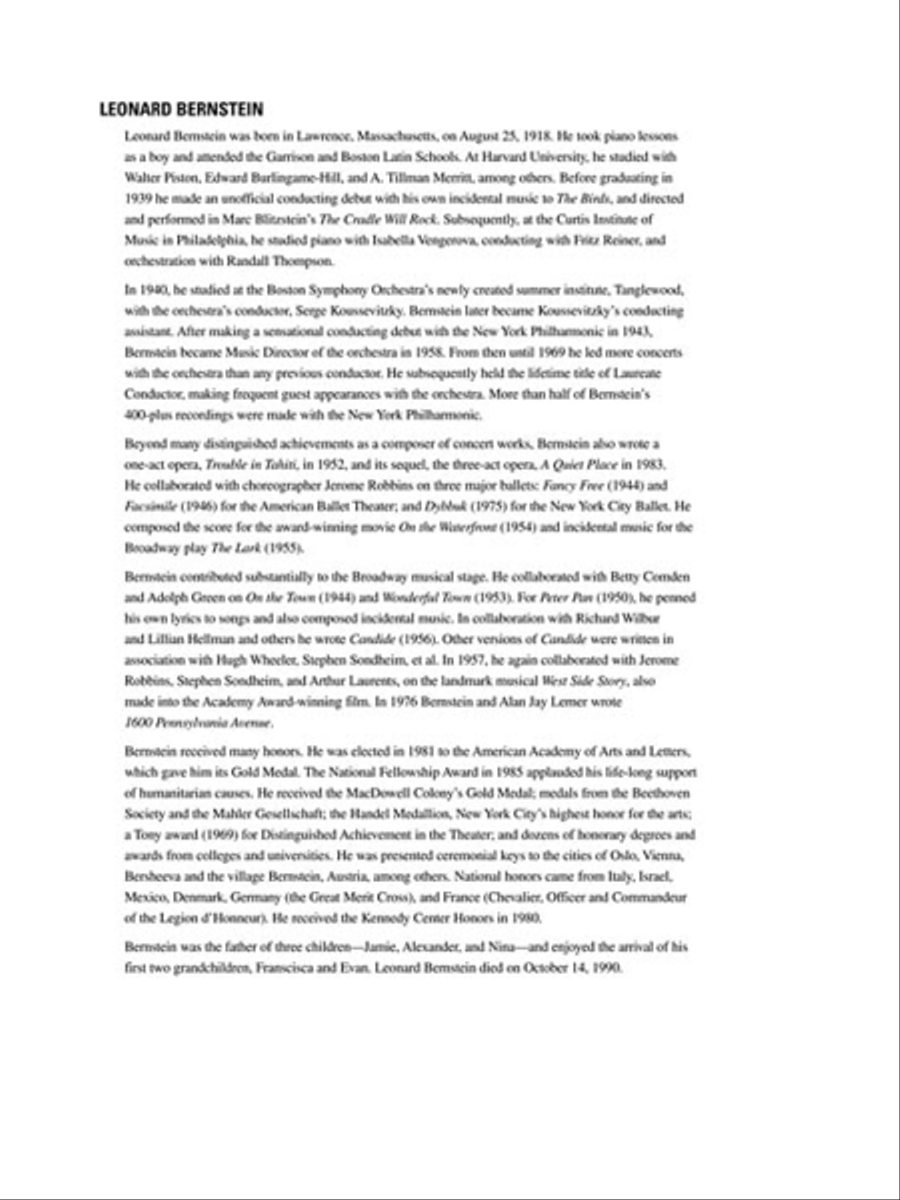 West Side Story Voice scores gallery preview page 3