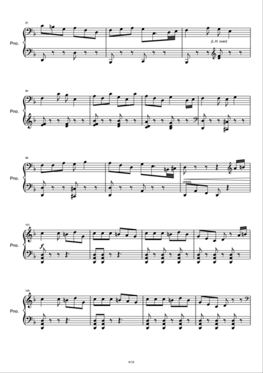Jack Sparrow Piano Solo scores gallery preview page 6