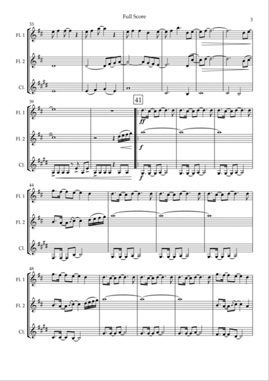 Without You Without You Woodwind Trio scores gallery preview page 3