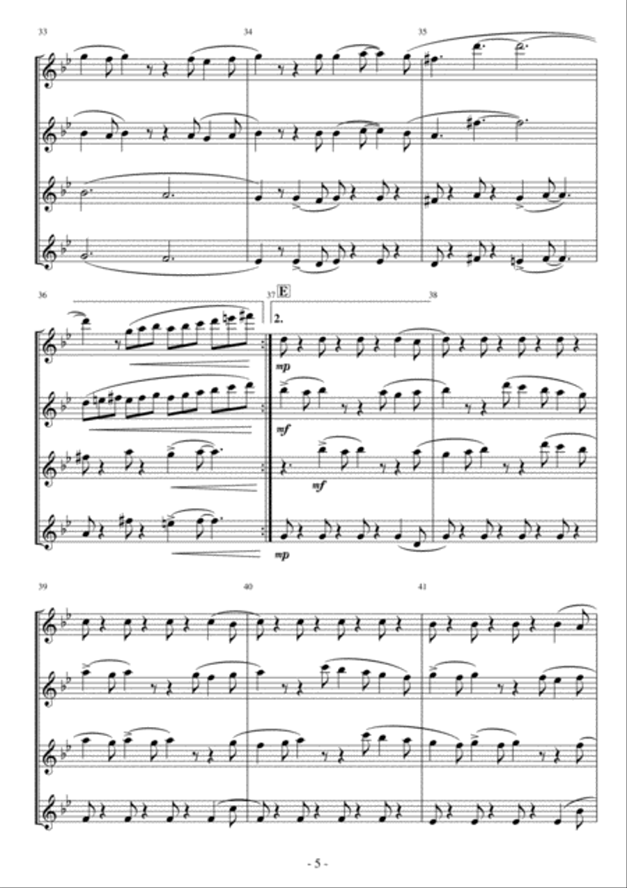 Happy Together Woodwind Quartet scores gallery preview page 5